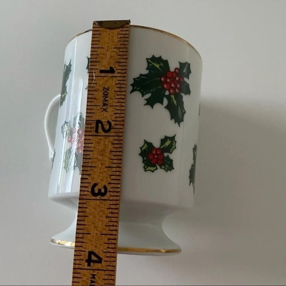 Lefton China Christmas Holiday Porcelain Tea Cup Cookie Plate for Santa